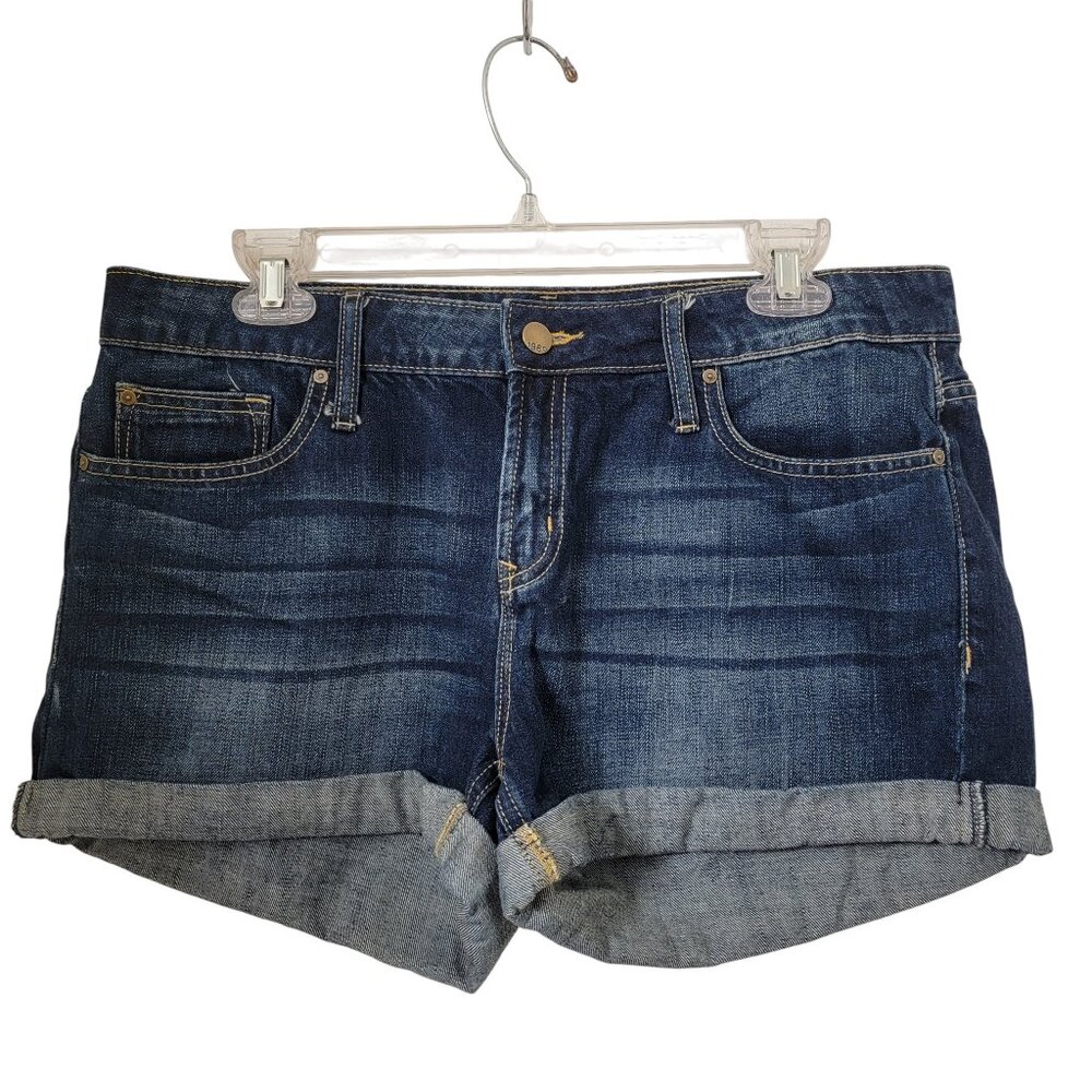 GAP Size 12 Dark Wash Roll Hem Denim Shorts, Excellent, Like New Condition